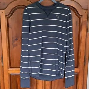 Abercrombie & Fitch Long Sleeve Muscle Crew Shirt Size M Y2K